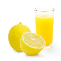 Foto op Plexiglas Glass of lemonade isolated on white © ulkan