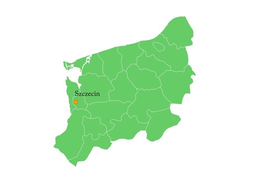 Fototapeta Administracyjna mapa województwa 