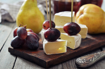 Canape with camembert