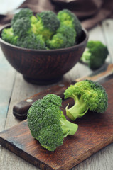 Fresh green broccoli