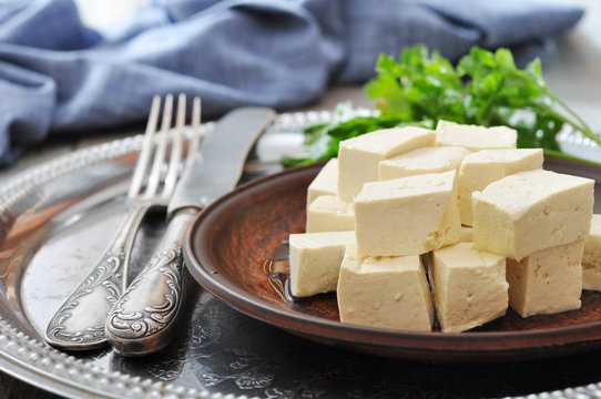 Tofu On Plate