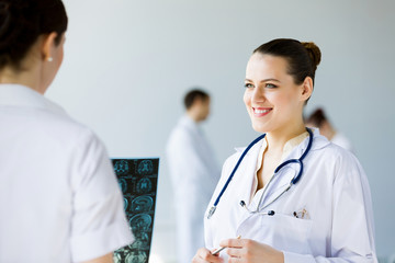 Fototapeta premium Young female doctor