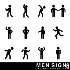 men sign