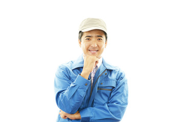 笑顔の作業員
