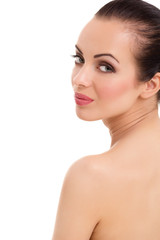 Fototapeta premium young woman with beautiful scin posing