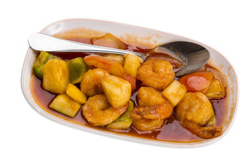 Shrimps with pinneaple