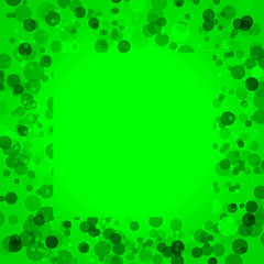Green bacground with circles, space for text