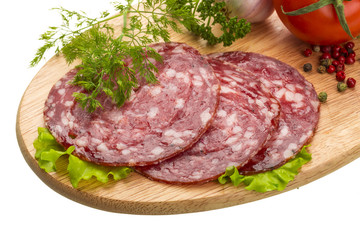 Fresh ripe salami
