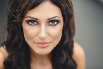Naklejka premium Photo of beautiful young woman. Vintage style. Fashion photo