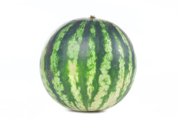 One green striped watermelon