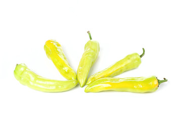 Fan of a green pepper