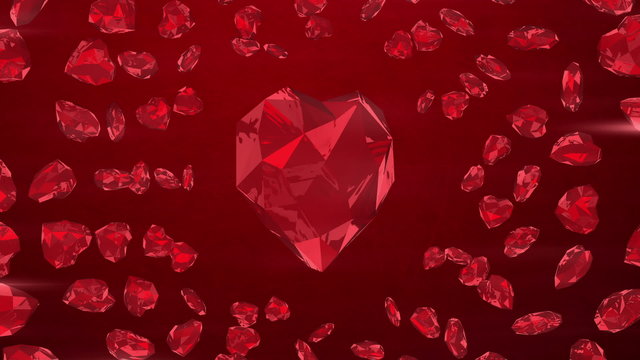 Ruby gem heart background