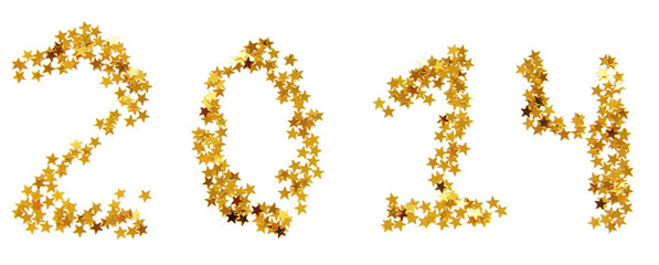 Twenty-fourteenth New Year of gold stars