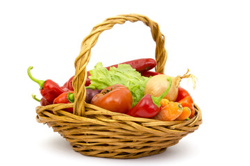 fresh vegetables in a basket