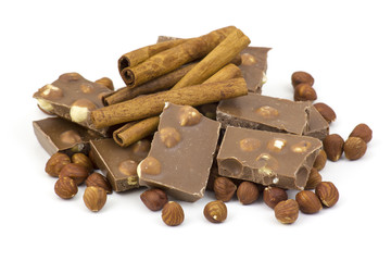 chocolate, cinnamon and nuts