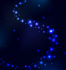 Vector space background with Milky Way