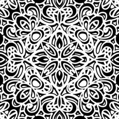 Vintage black and white seamless pattern