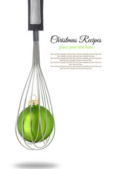 Cooking beater with Christmas ball