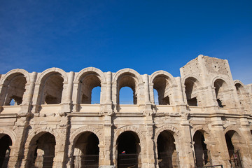 Roman amphitheatre (circa 90 AD). Arles, France