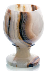 Wineglass onyx on white 3