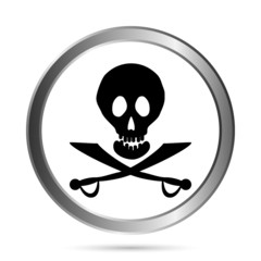 Jolly Roger flag button.