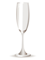 Empty champagne glass