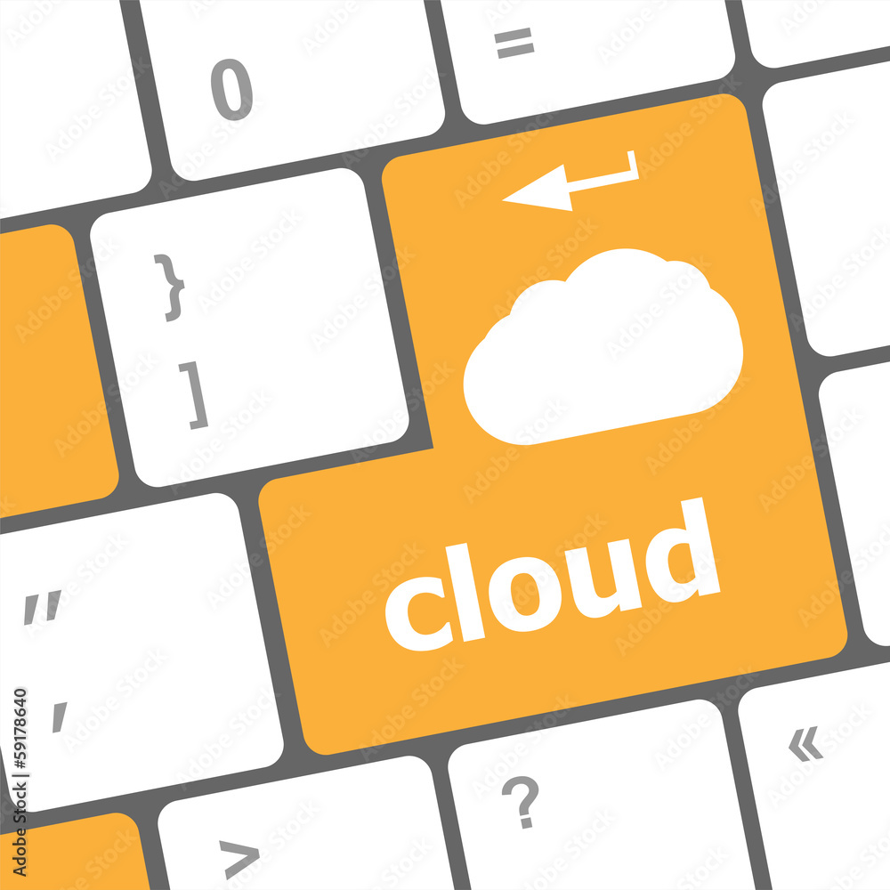 Poster computer keyboard for cloud computing