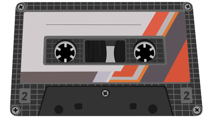 Vector illustration of tape cassette.