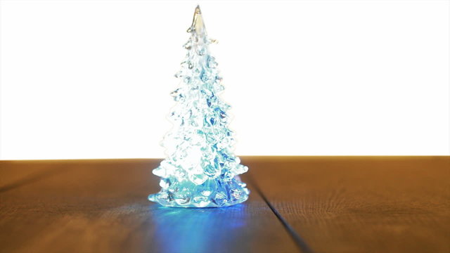 Crystal fir on a wooden table