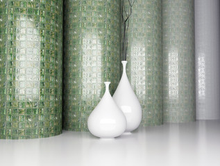 Detail shot of modern living room.