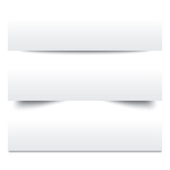 Obraz premium Paper shadows. Collection of white note papers.