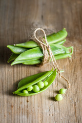 Green peas in a pods