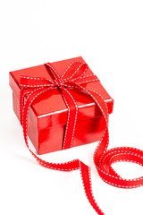 Red boxes with gifts