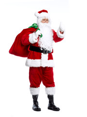 Santa Claus isolated on white.