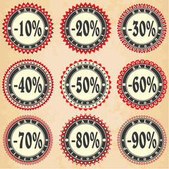Obraz premium Vintage label sales and discount.