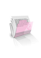 Розовая папка прозрачная для офиса