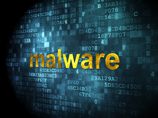 Fototapeta premium Security concept: Malware on digital background