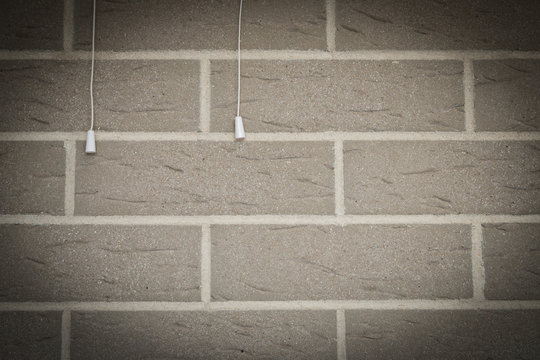 Gray brick wall, vignetting