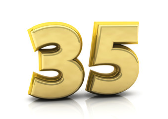 Obraz premium 3d number thirty five