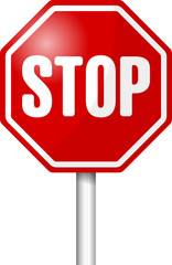 Stop sign. Vector illustration.