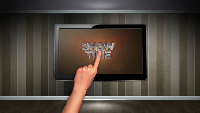 Show Time Text in Monitor, Open with Hand Click