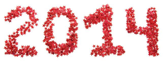 Twenty-fourteenth New Year of red stars