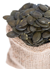 Pumpkin Seeds on white