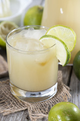 Glass filled with Lime Juice