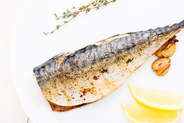 Baked mackerel