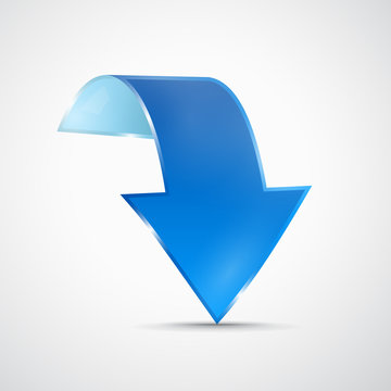 Abstract 3d Blue Arrow Icon