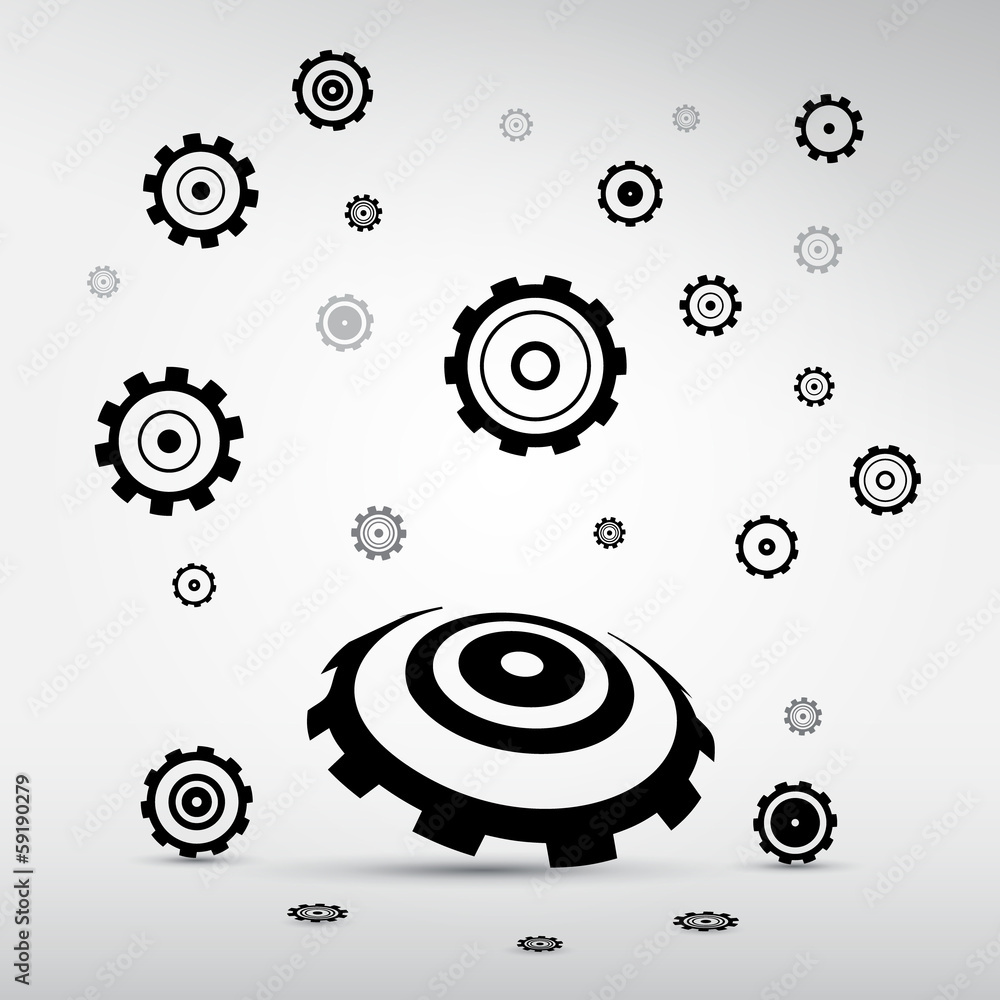 Poster abstract vector cogs - gears