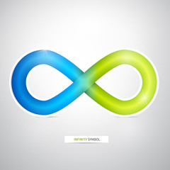 Blue, Green Abstract infinity symbol