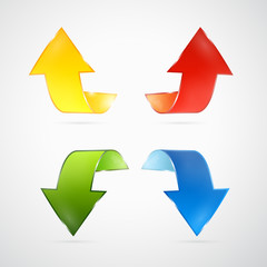 Abstract Colorful Arrows Set