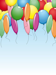 Colourful background with holiday balloons